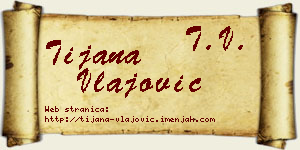 Tijana Vlajović vizit kartica